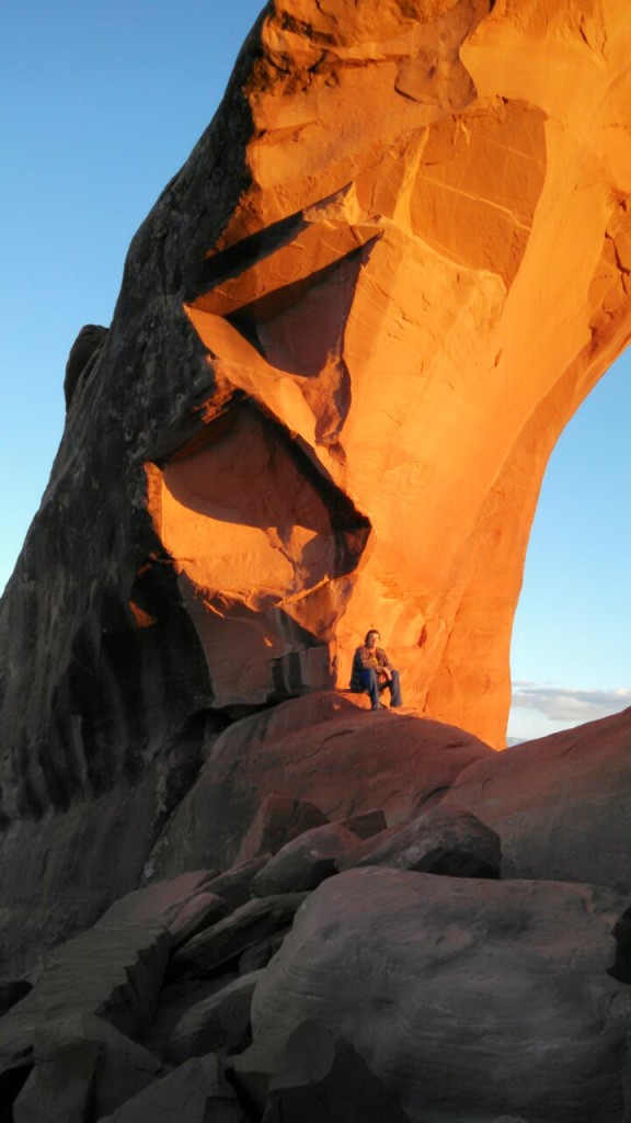 sunset at Arches National Park